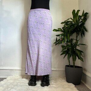 Floral‎ straight midi skirt